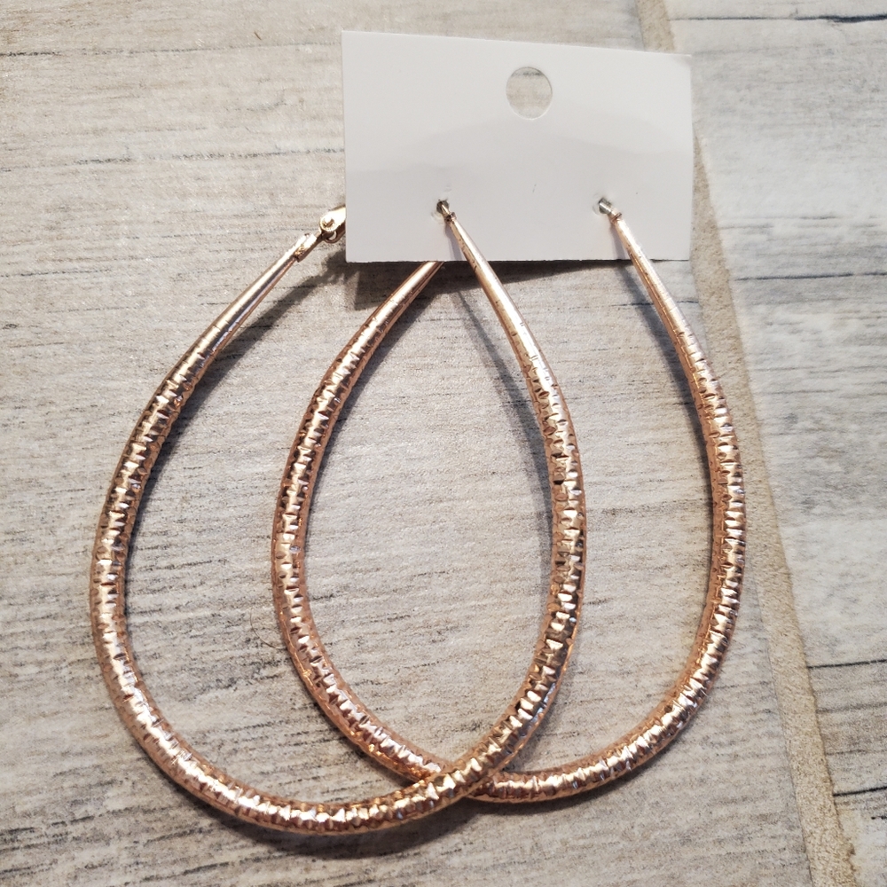 Rose Gold Large Hoop Earrings
